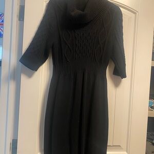 Denver Hayes Black Cowl Neck Sweater Dress